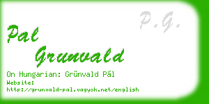 pal grunvald business card
